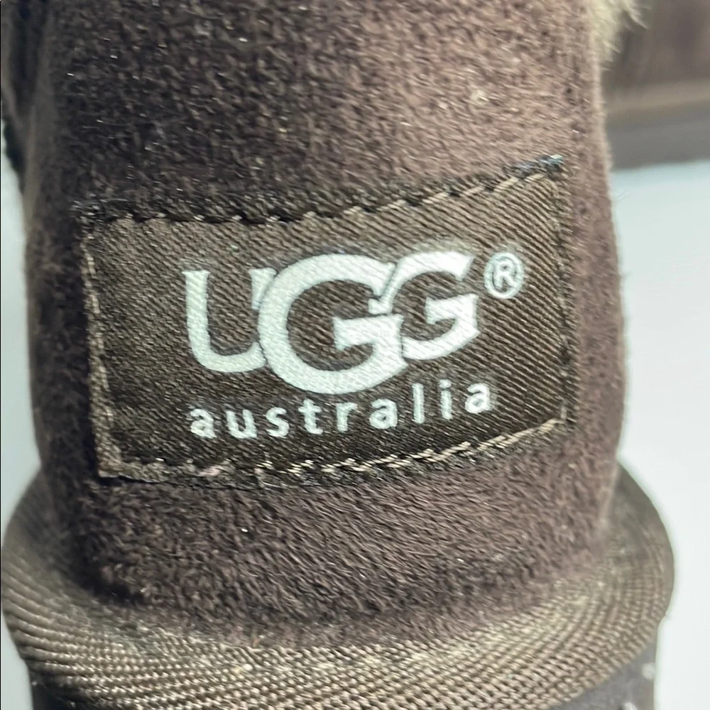 UGG Brown Winter Boots with Fur Trim - Picture 2 of 5